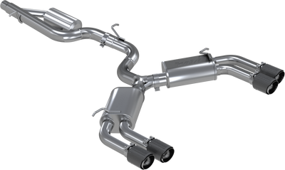 2015-2020 S3 Cat-Back, Quad Rear Exit Exhaust, S46013CF