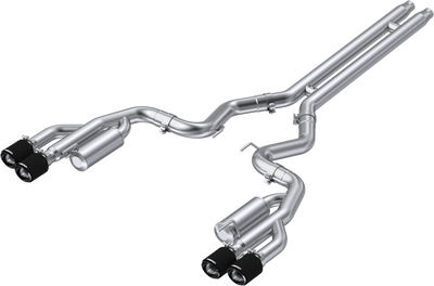 2018-2023 Mustang Cat-Back, Quad Rear Exit Exhaust, S7207BLK